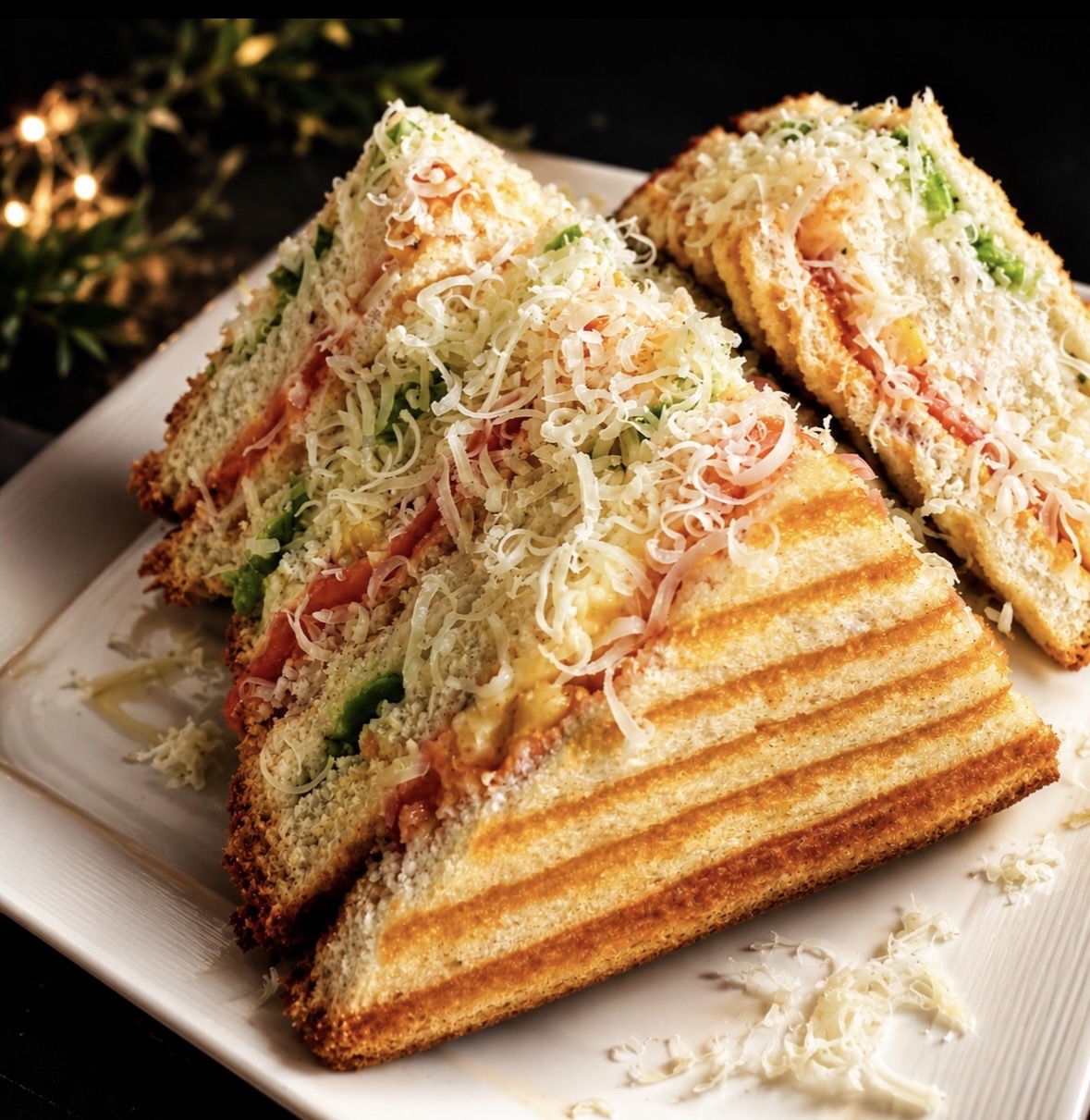 Barbeque cottage cheese Sandwich