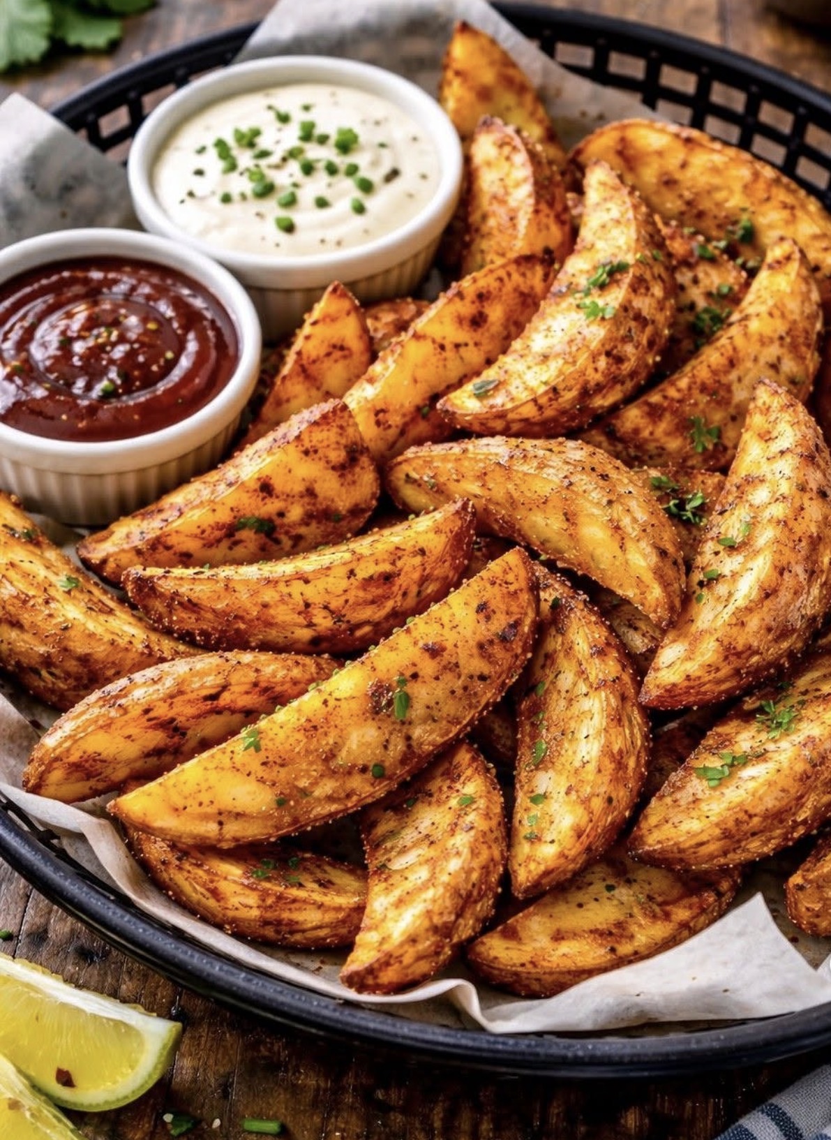 Peri peri Crispy potato wedges