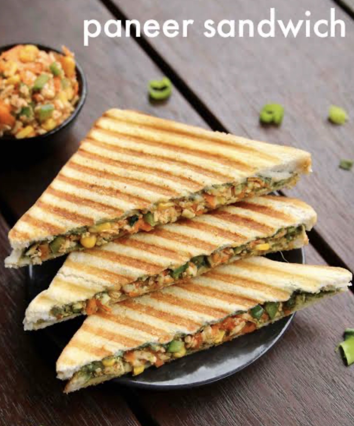 Veg grilled cheese and Paneer Sandwich