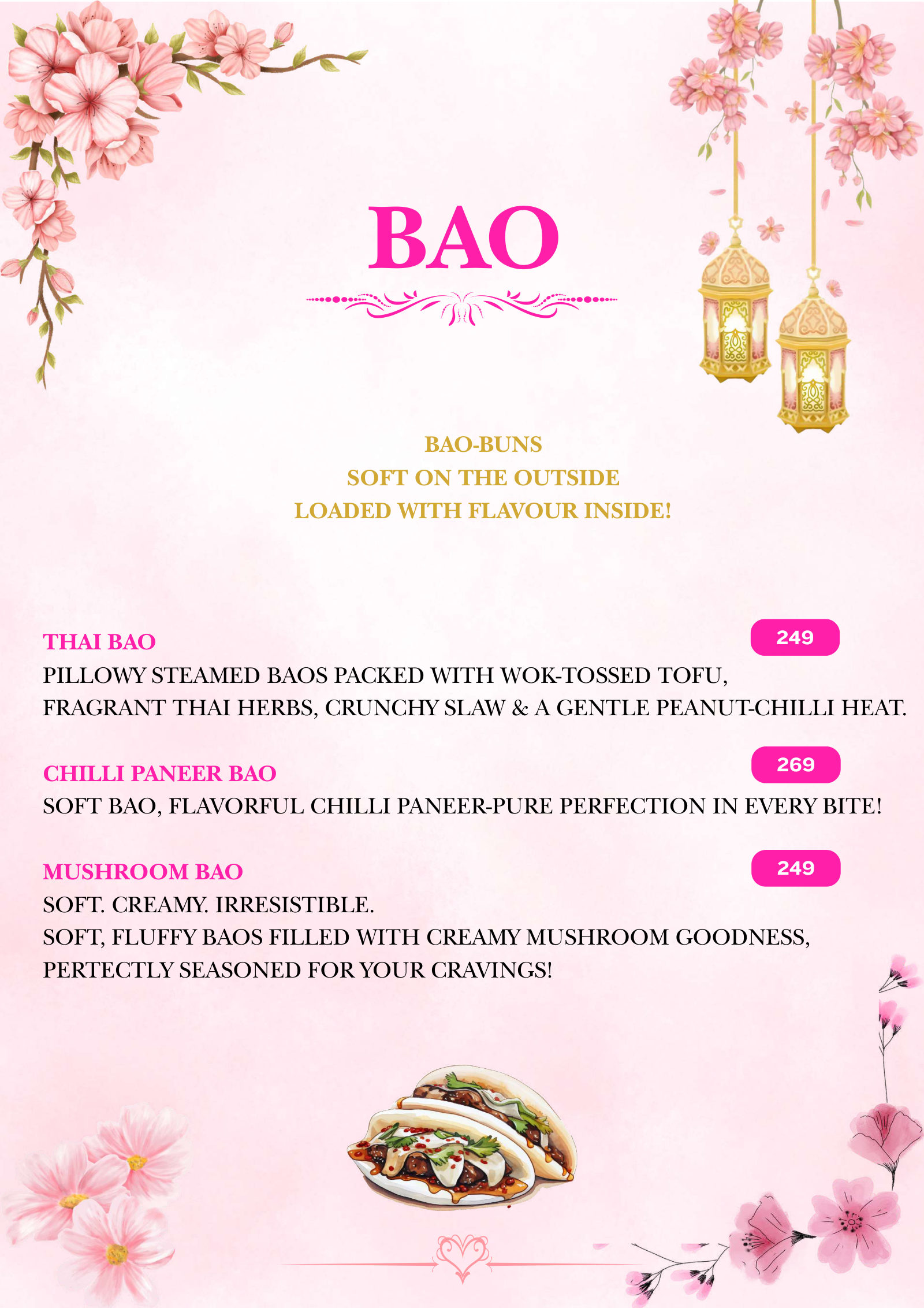 Bloomora menu page 4