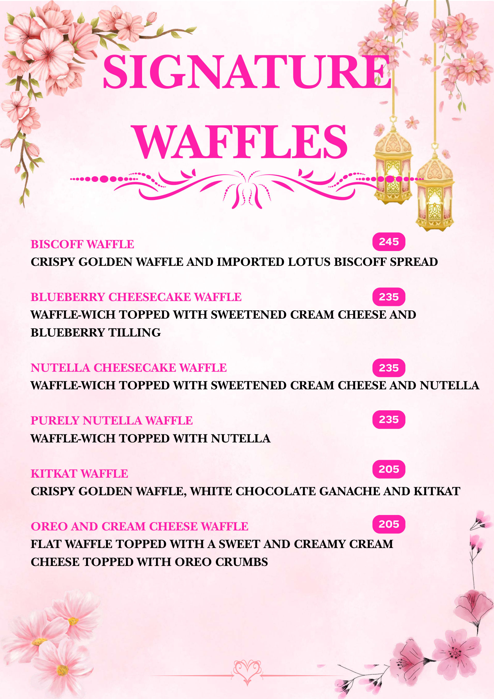 Bloomora menu page 14