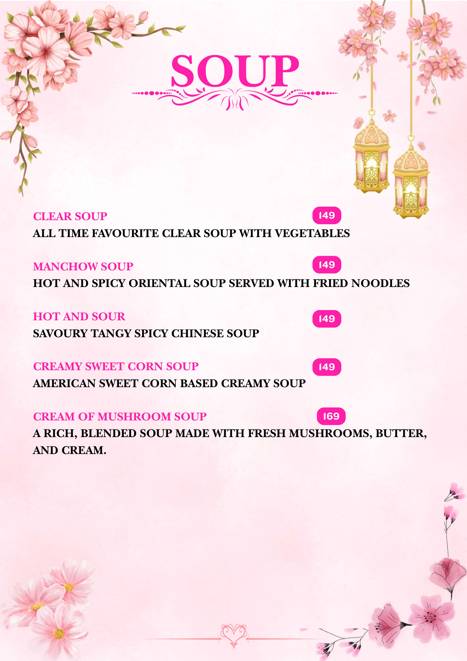 Bloomora menu page 24