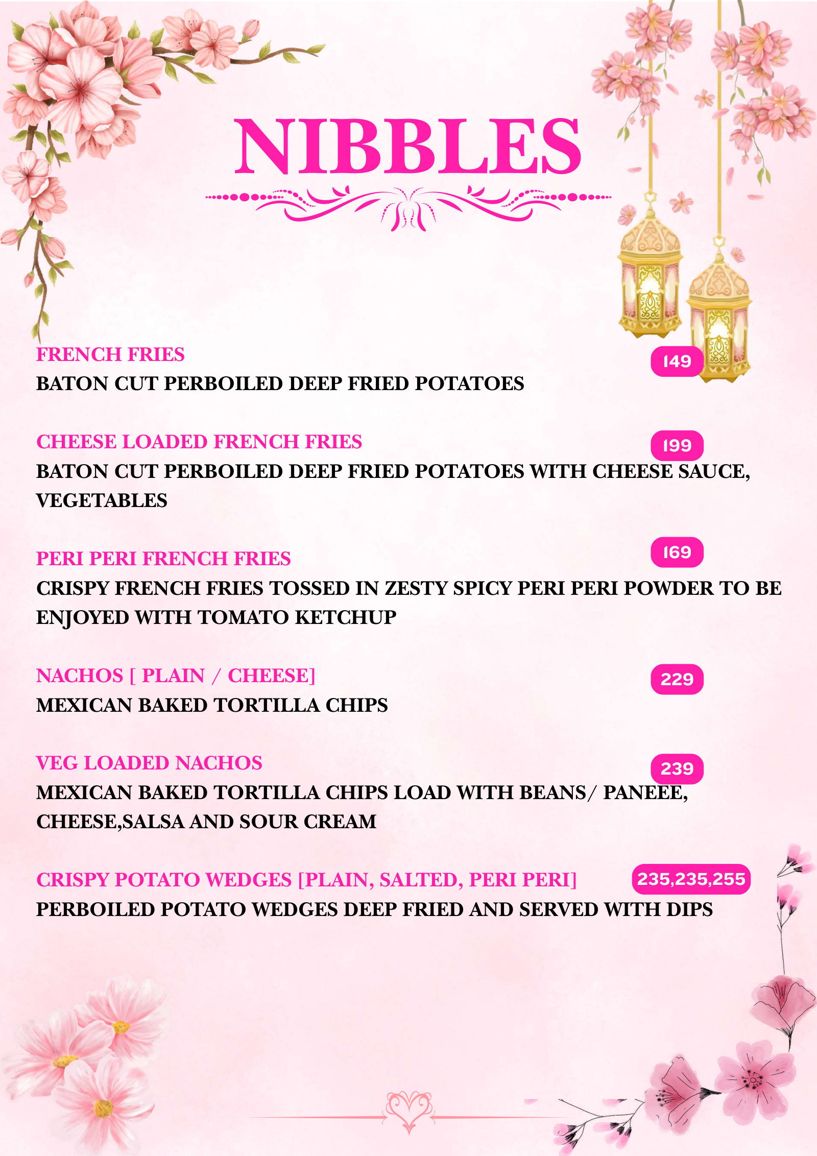 Bloomora menu page 26