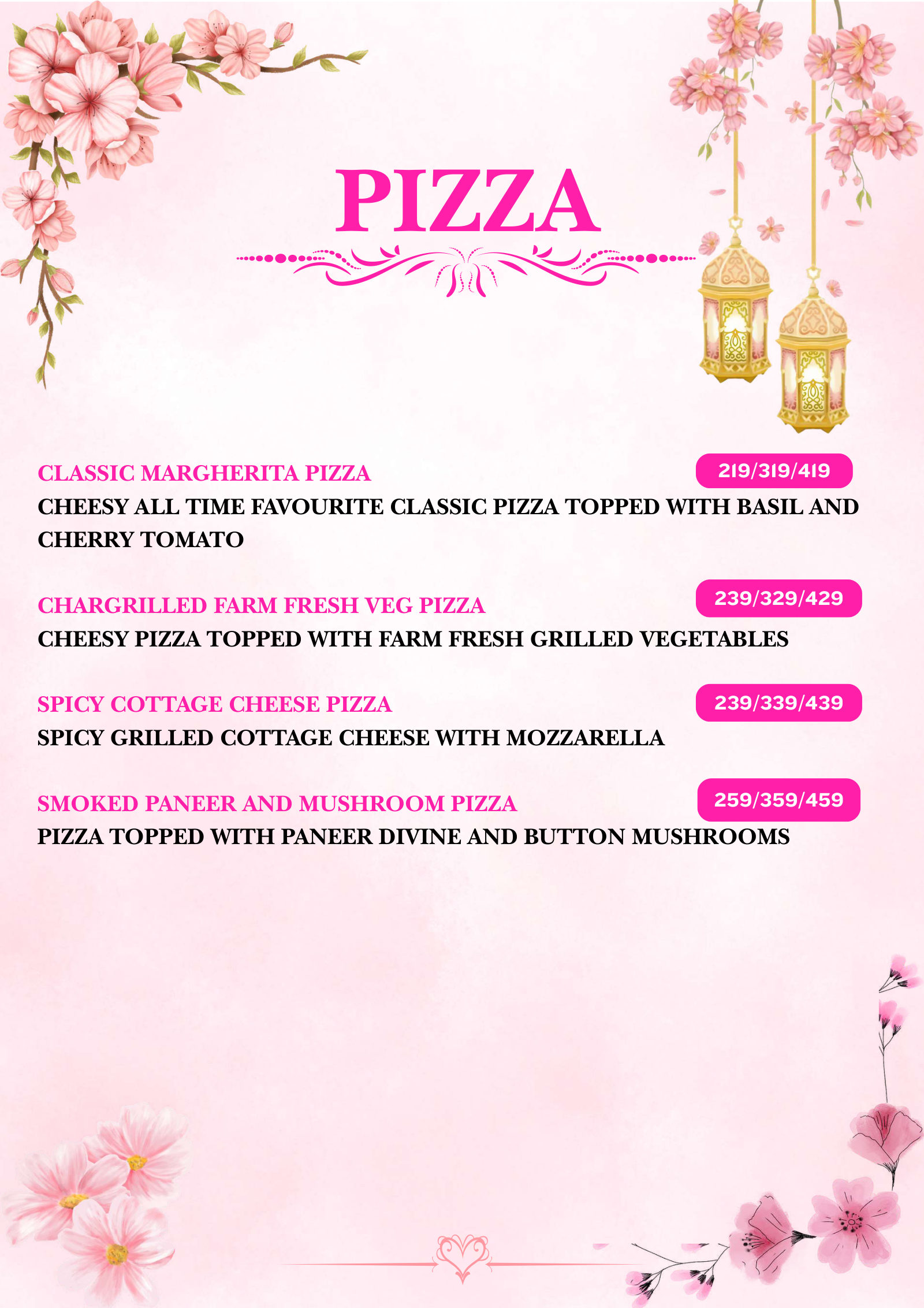 Bloomora menu page 27
