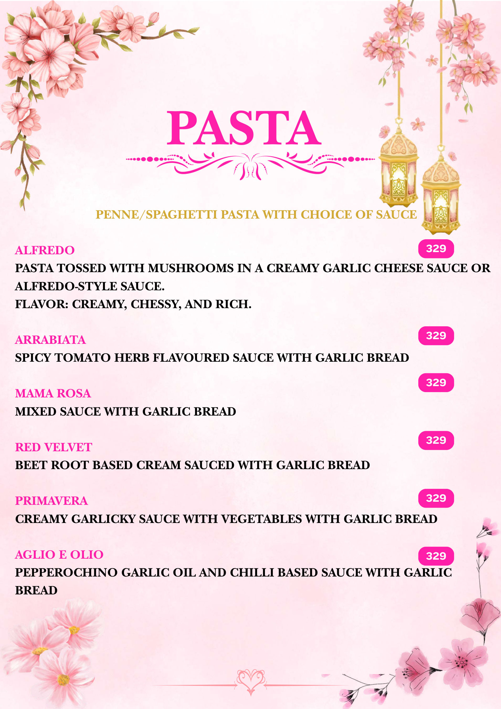 Bloomora menu page 28